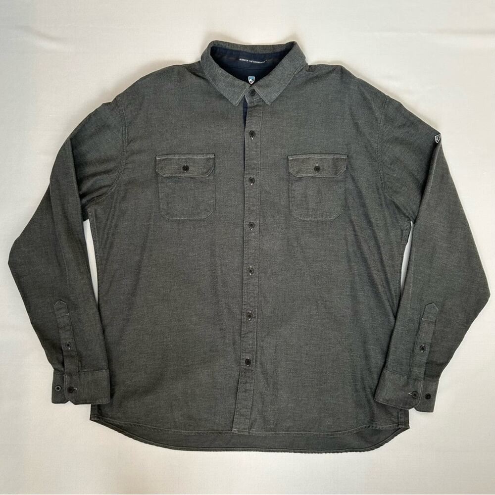 Kuhl Descendr Flannel Long Sleeve Button Up Shirt Boulder XXL